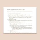 Sample Law School Outline for Real Property