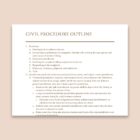 Sample Law School Outline for Civil Procedure