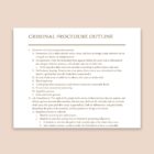 Sample Law School Outline for Criminal Procedure
