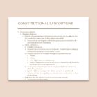 Sample Law School Outline for Constitutional Law