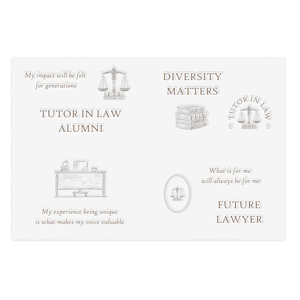 Sticker sheets tutor in law